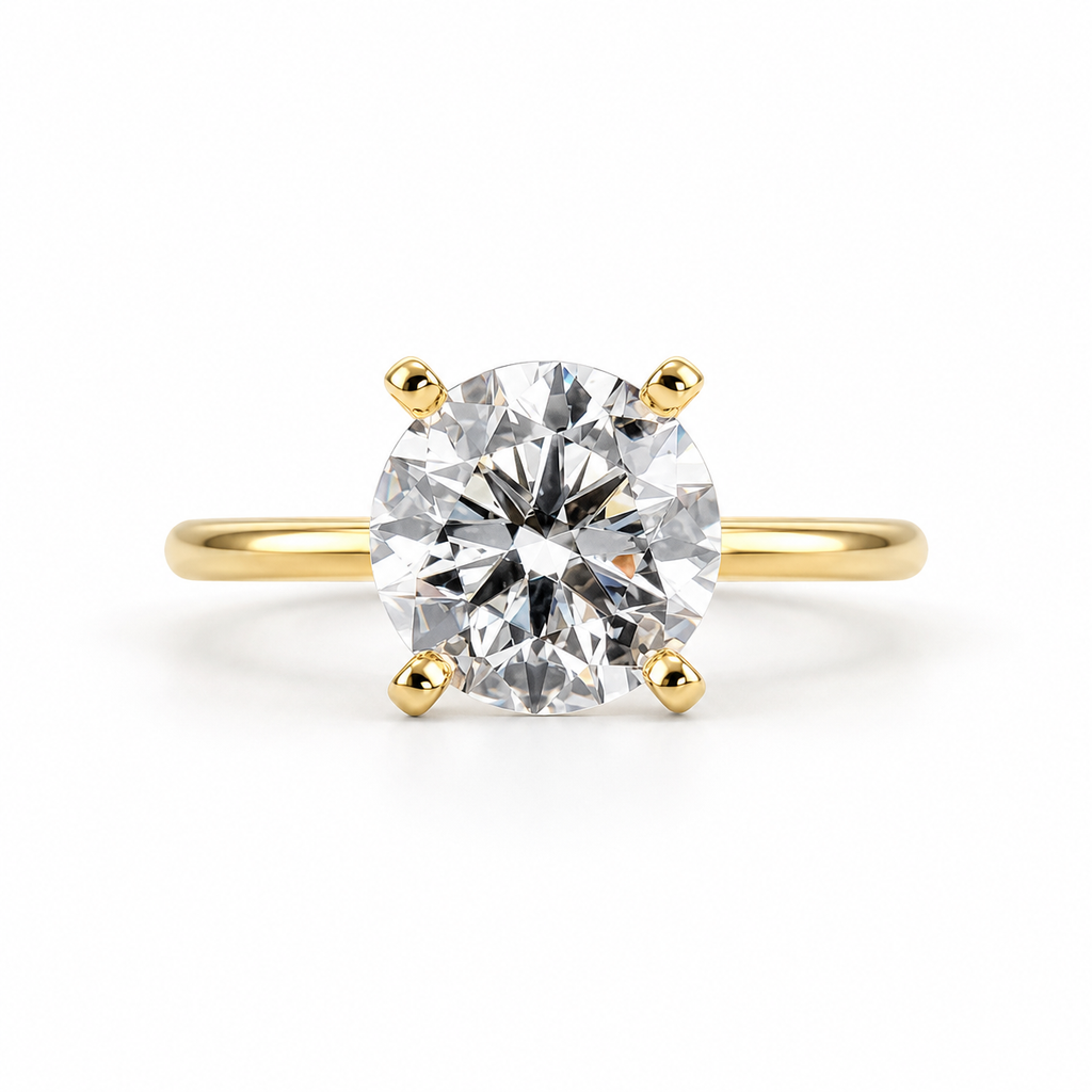 14K Gold Certified 2.00ct Round Brilliant Lab-Grown Diamond Solitaire Ring