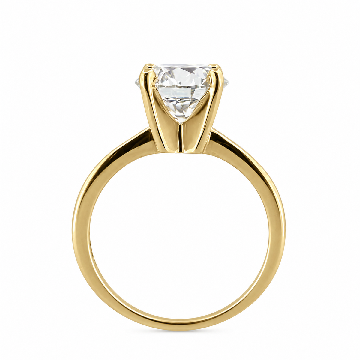 14K Gold Certified 2.00ct Round Brilliant Lab-Grown Diamond Solitaire Ring