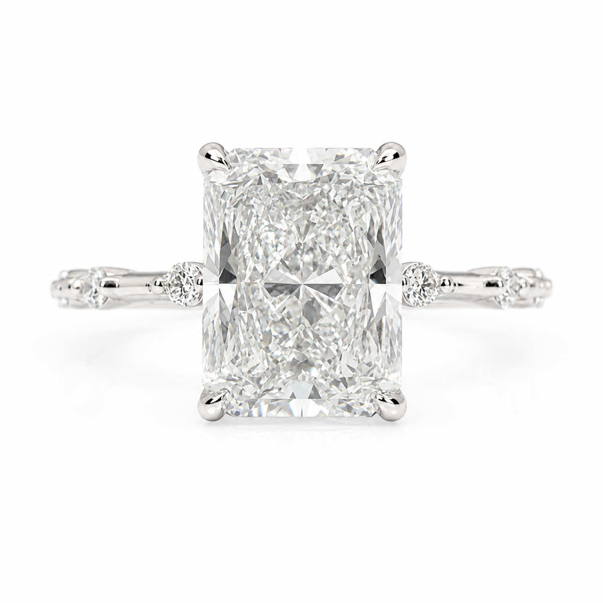 Estate 14k White Gold 2.54ct Lab-Grown Diamond Engagement Ring E color VVS2 Clarity