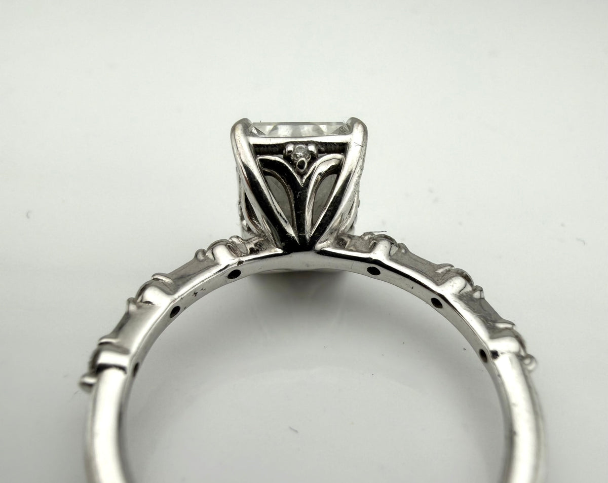 Estate 14k White Gold 2.54ct Lab-Grown Diamond Engagement Ring E color VVS2 Clarity