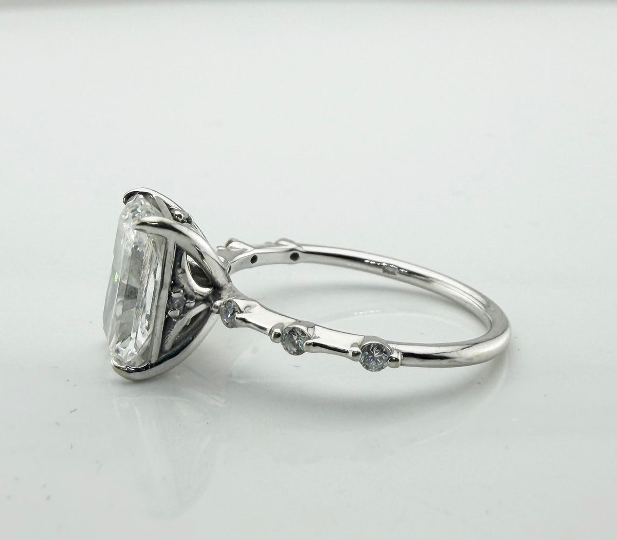 Estate 14k White Gold 2.54ct Lab-Grown Diamond Engagement Ring E color VVS2 Clarity