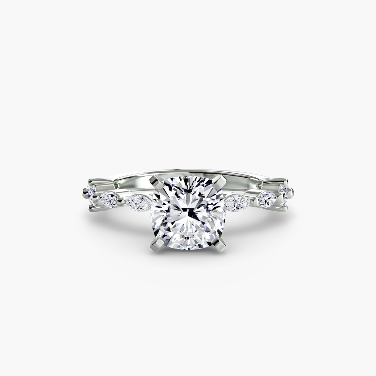 Eternity-Style Pavé Engagement Ring – The Colette