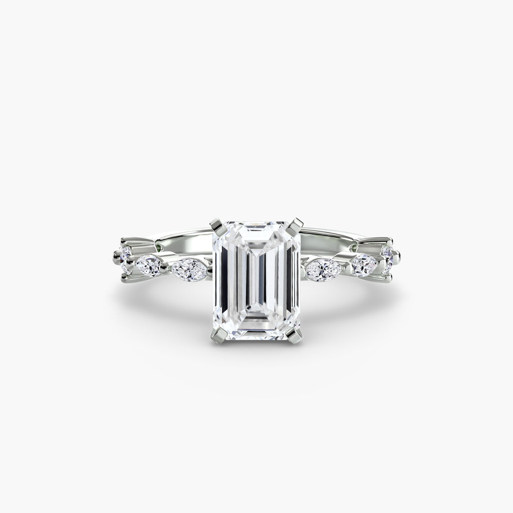 Eternity-Style Pavé Engagement Ring – The Colette