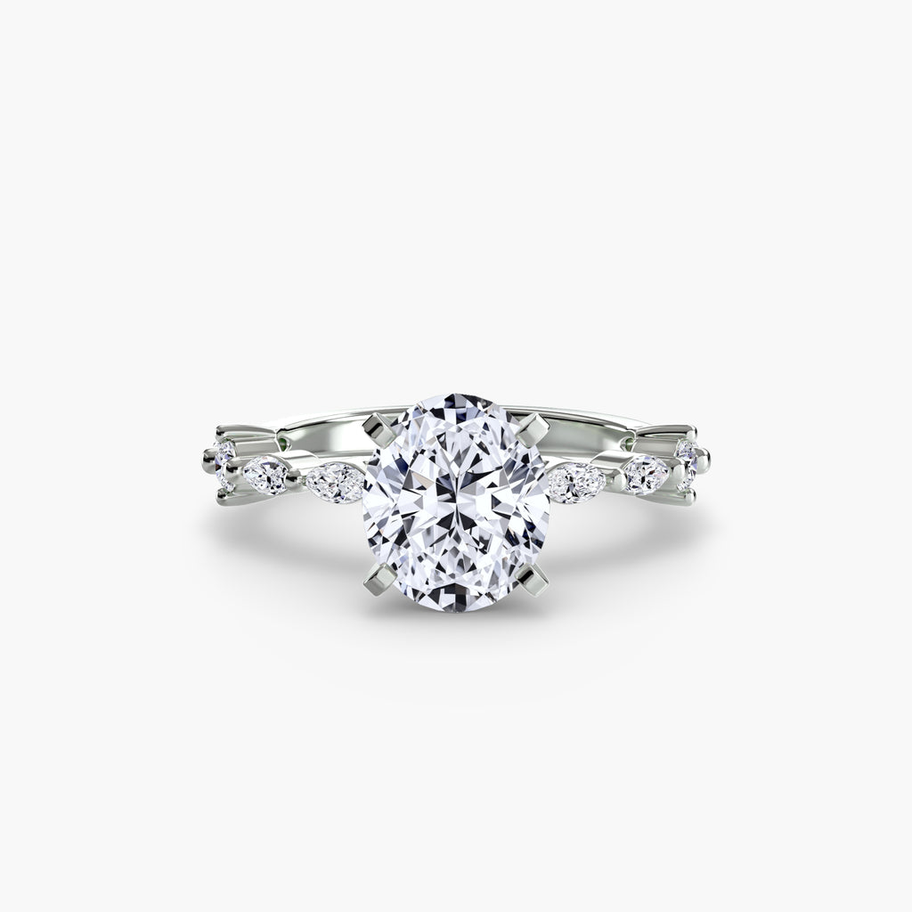 Eternity-Style Pavé Engagement Ring – The Colette