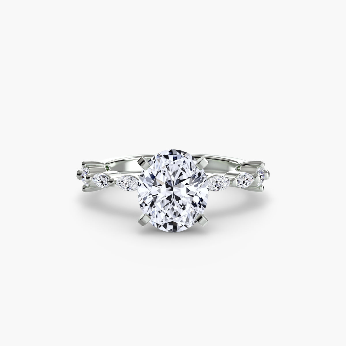 Eternity-Style Pavé Engagement Ring – The Colette