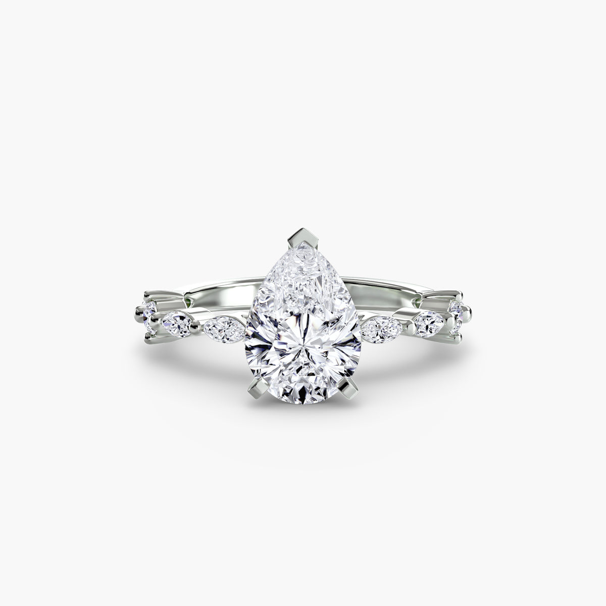 Eternity-Style Pavé Engagement Ring – The Colette