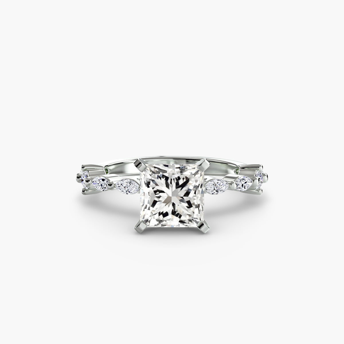 Eternity-Style Pavé Engagement Ring – The Colette