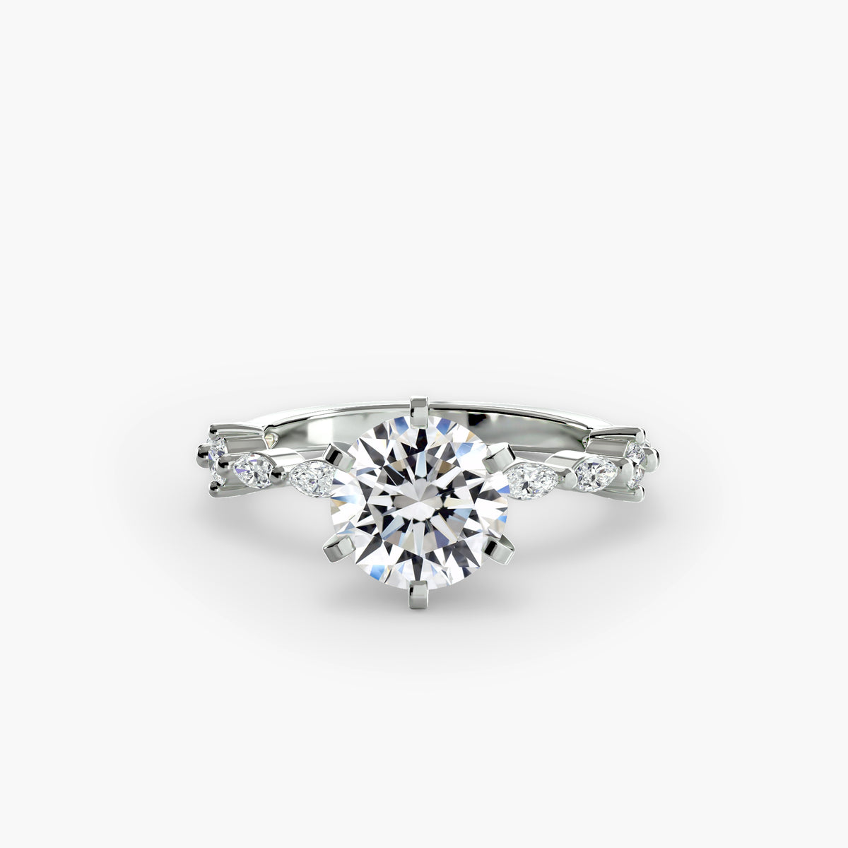 Eternity-Style Pavé Engagement Ring – The Colette