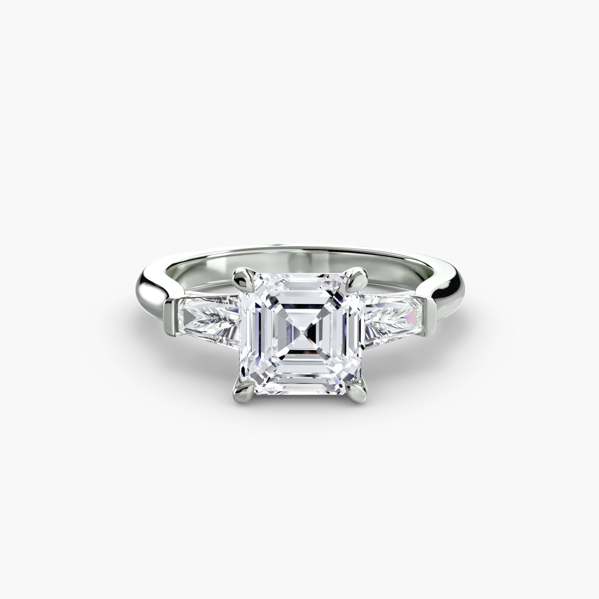 Tapered Baguette Solitaire Engagement Ring – The Noémie