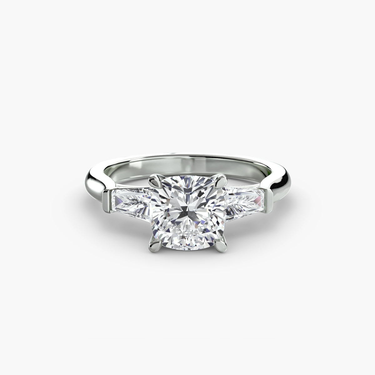 Tapered Baguette Solitaire Engagement Ring – The Noémie