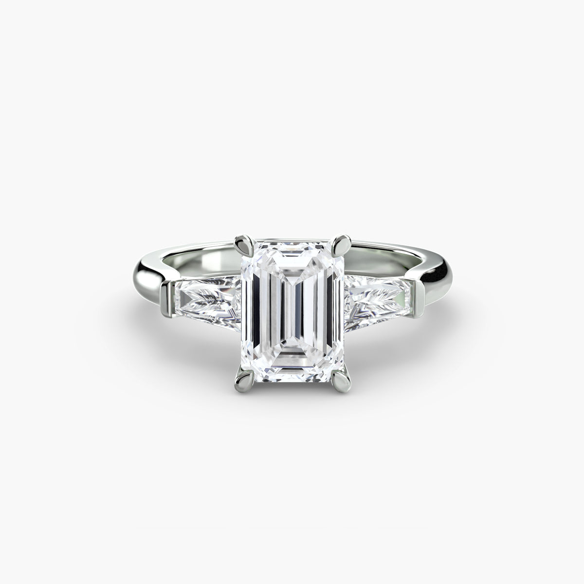 Tapered Baguette Solitaire Engagement Ring – The Noémie