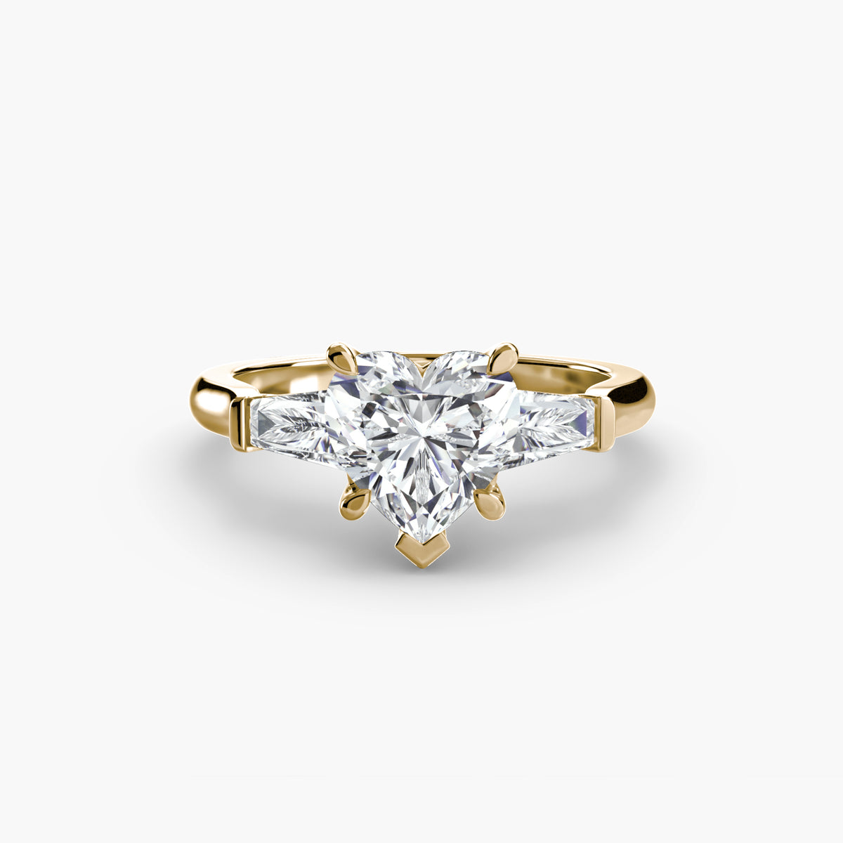 Tapered Baguette Solitaire Engagement Ring – The Noémie