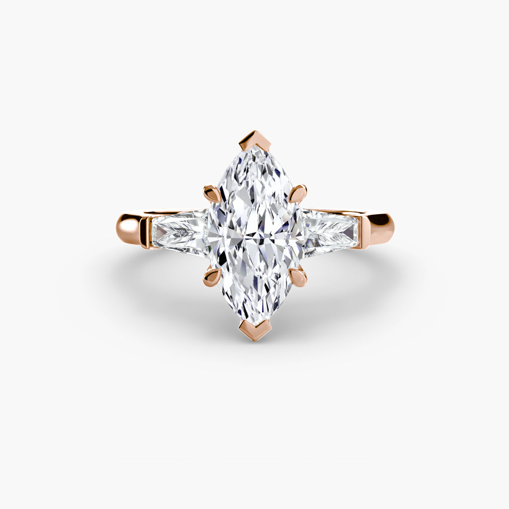 Tapered Baguette Solitaire Engagement Ring – The Noémie
