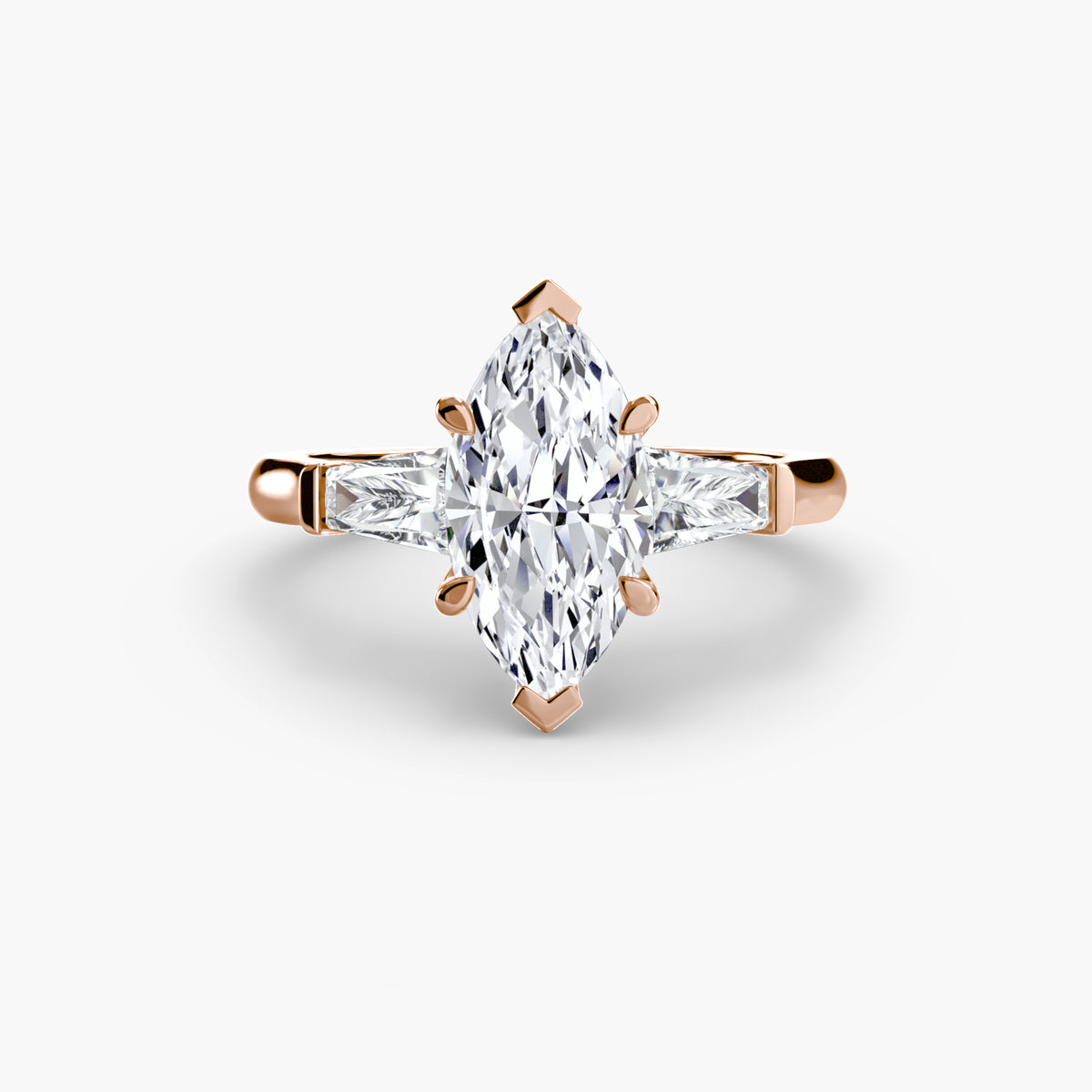Tapered Baguette Solitaire Engagement Ring – The Noémie