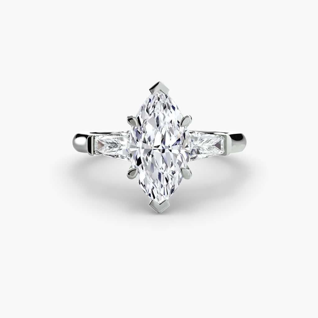 Tapered Baguette Solitaire Engagement Ring – The Noémie