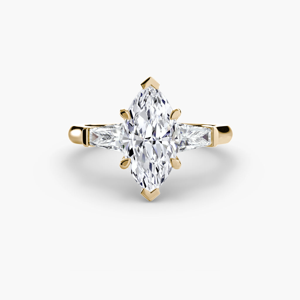 Tapered Baguette Solitaire Engagement Ring – The Noémie