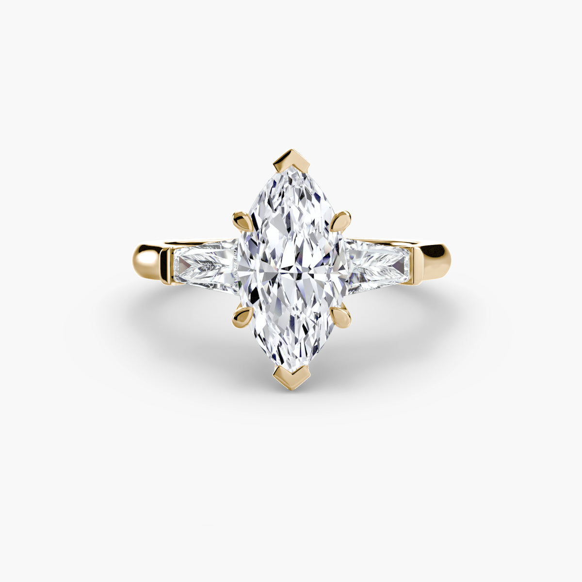 Tapered Baguette Solitaire Engagement Ring – The Noémie