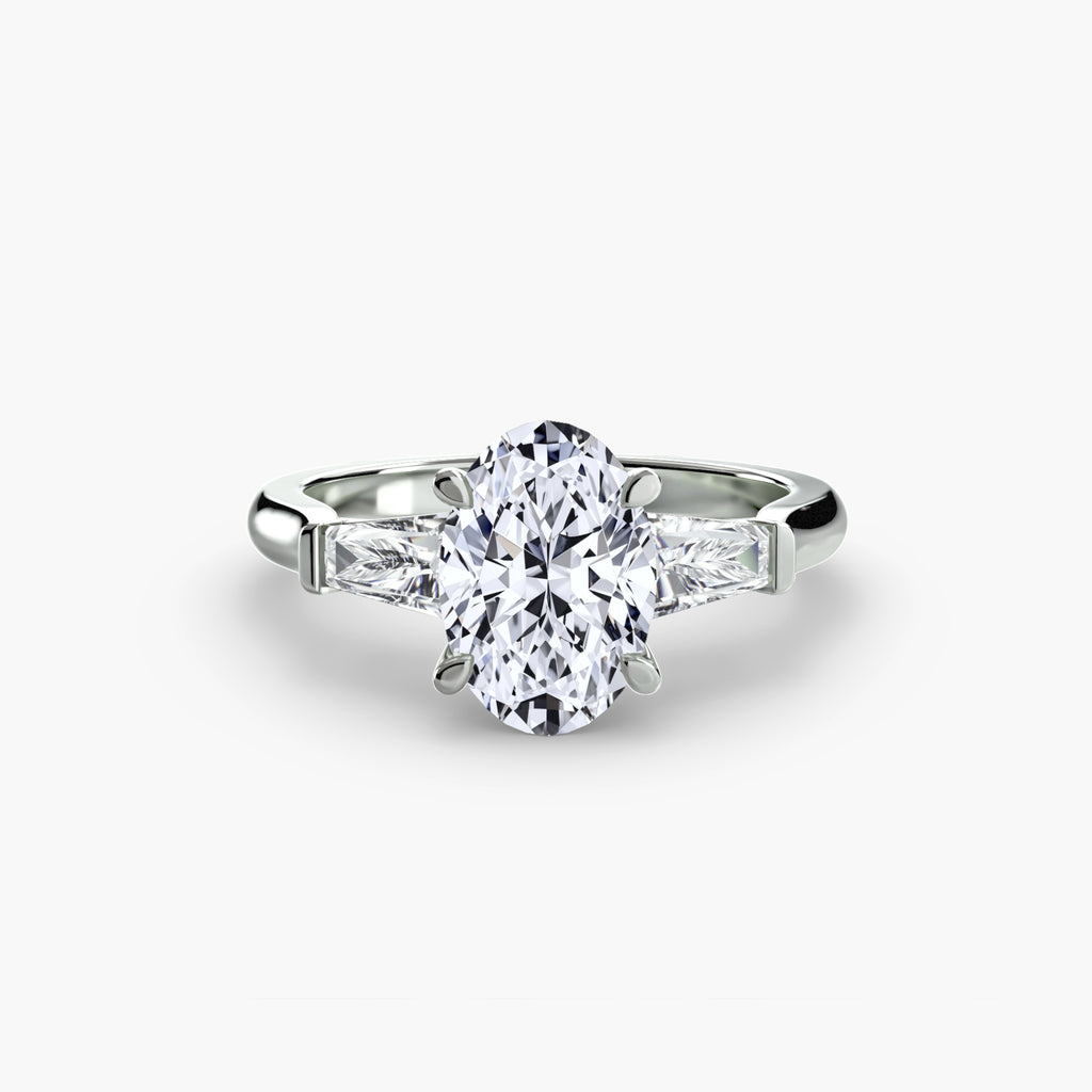 Tapered Baguette Solitaire Engagement Ring – The Noémie