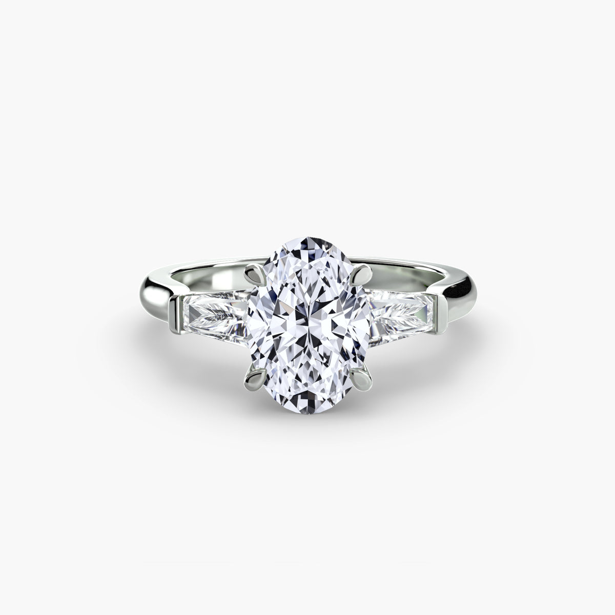 Tapered Baguette Solitaire Engagement Ring – The Noémie