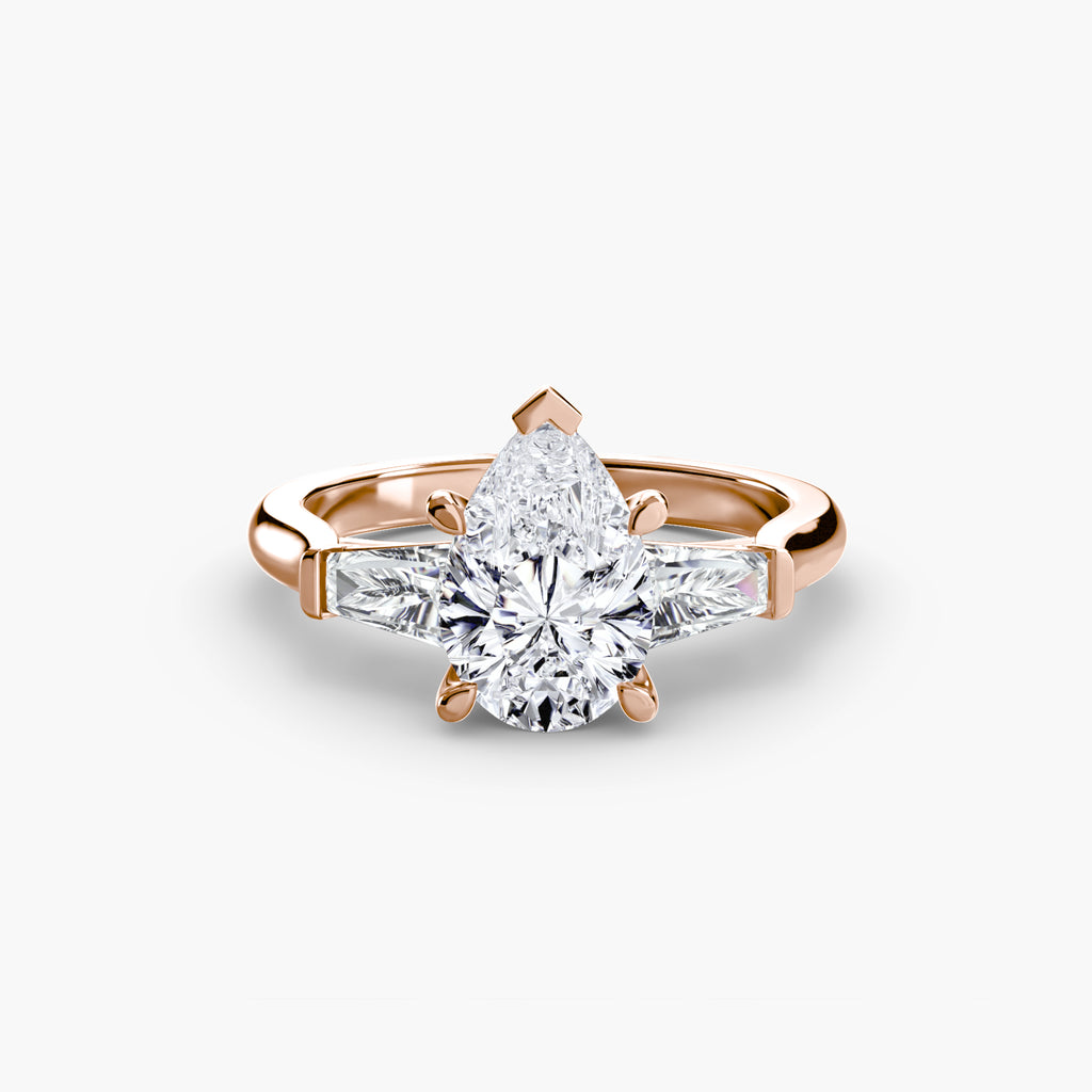 Tapered Baguette Solitaire Engagement Ring – The Noémie