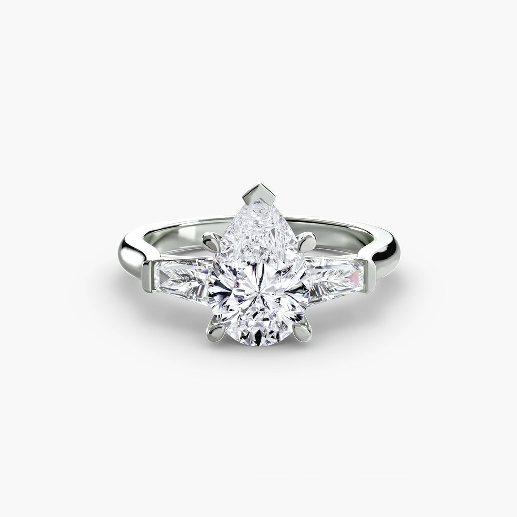 Tapered Baguette Solitaire Engagement Ring – The Noémie