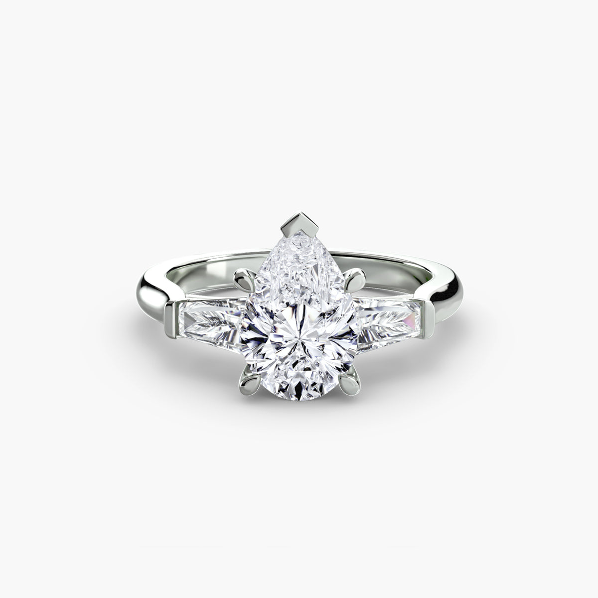 Tapered Baguette Solitaire Engagement Ring – The Noémie