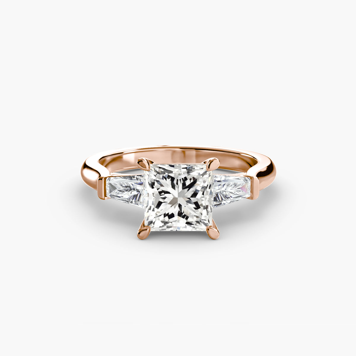 Tapered Baguette Solitaire Engagement Ring – The Noémie