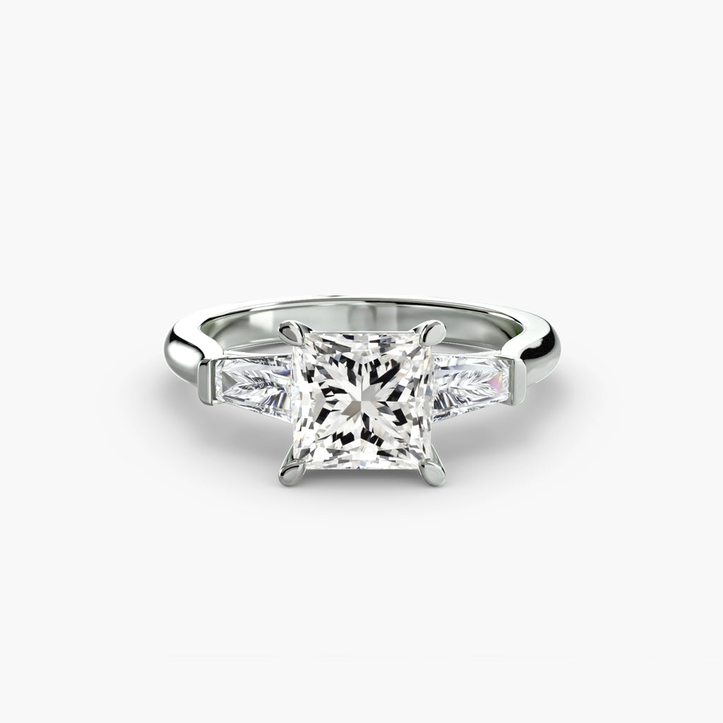 Tapered Baguette Solitaire Engagement Ring – The Noémie