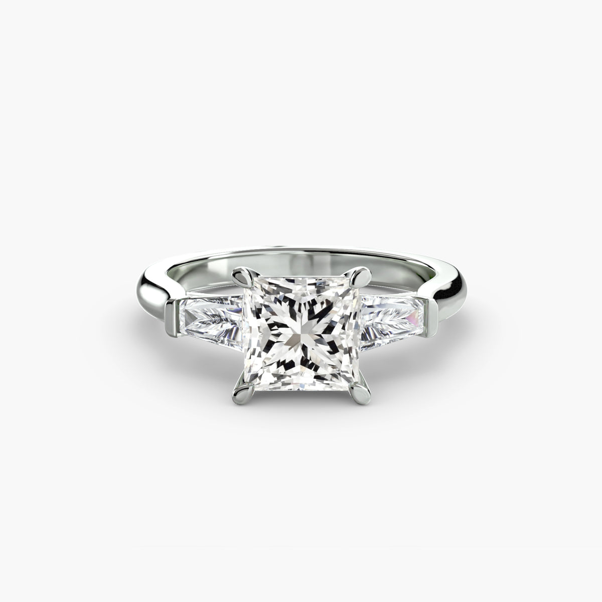 Tapered Baguette Solitaire Engagement Ring – The Noémie