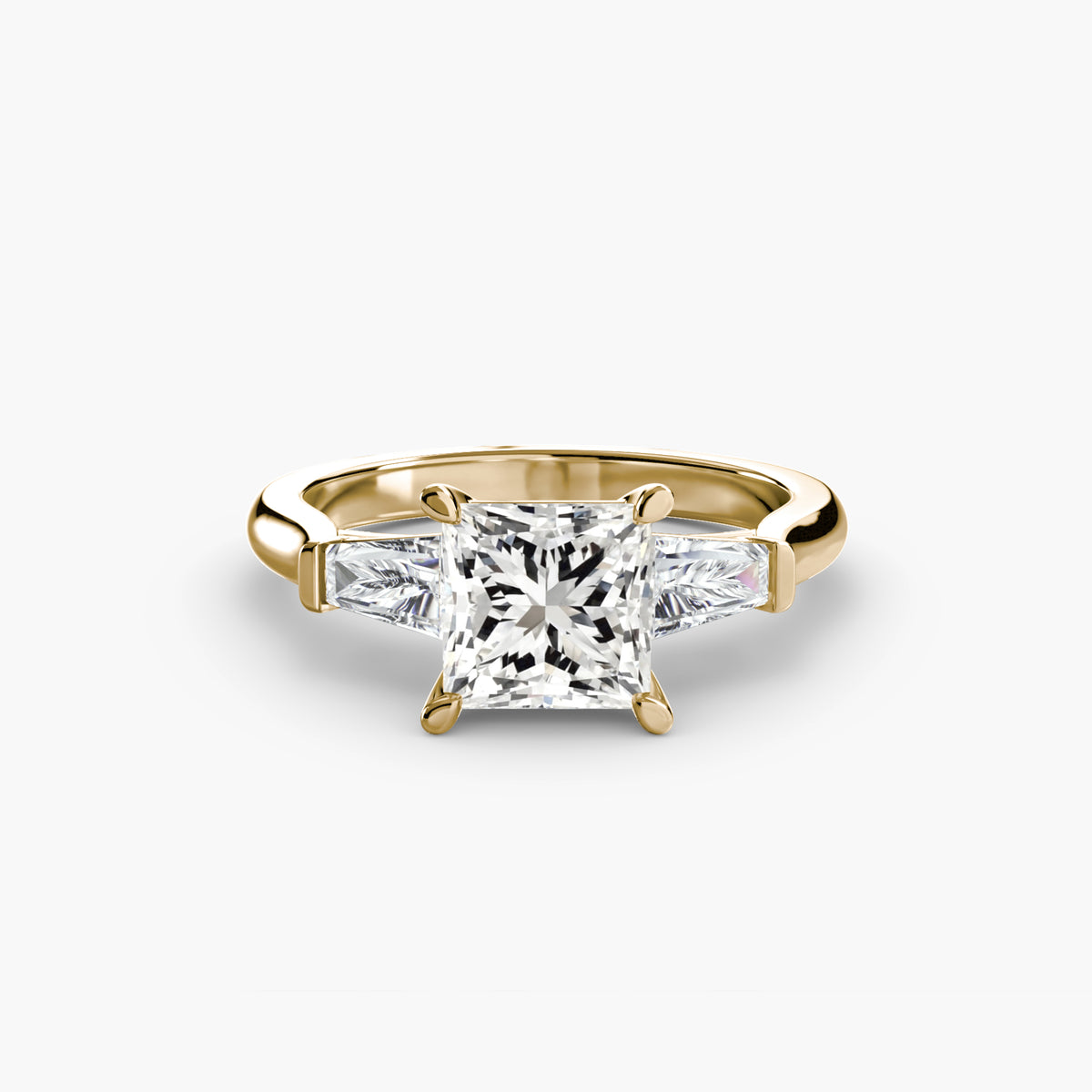 Tapered Baguette Solitaire Engagement Ring – The Noémie
