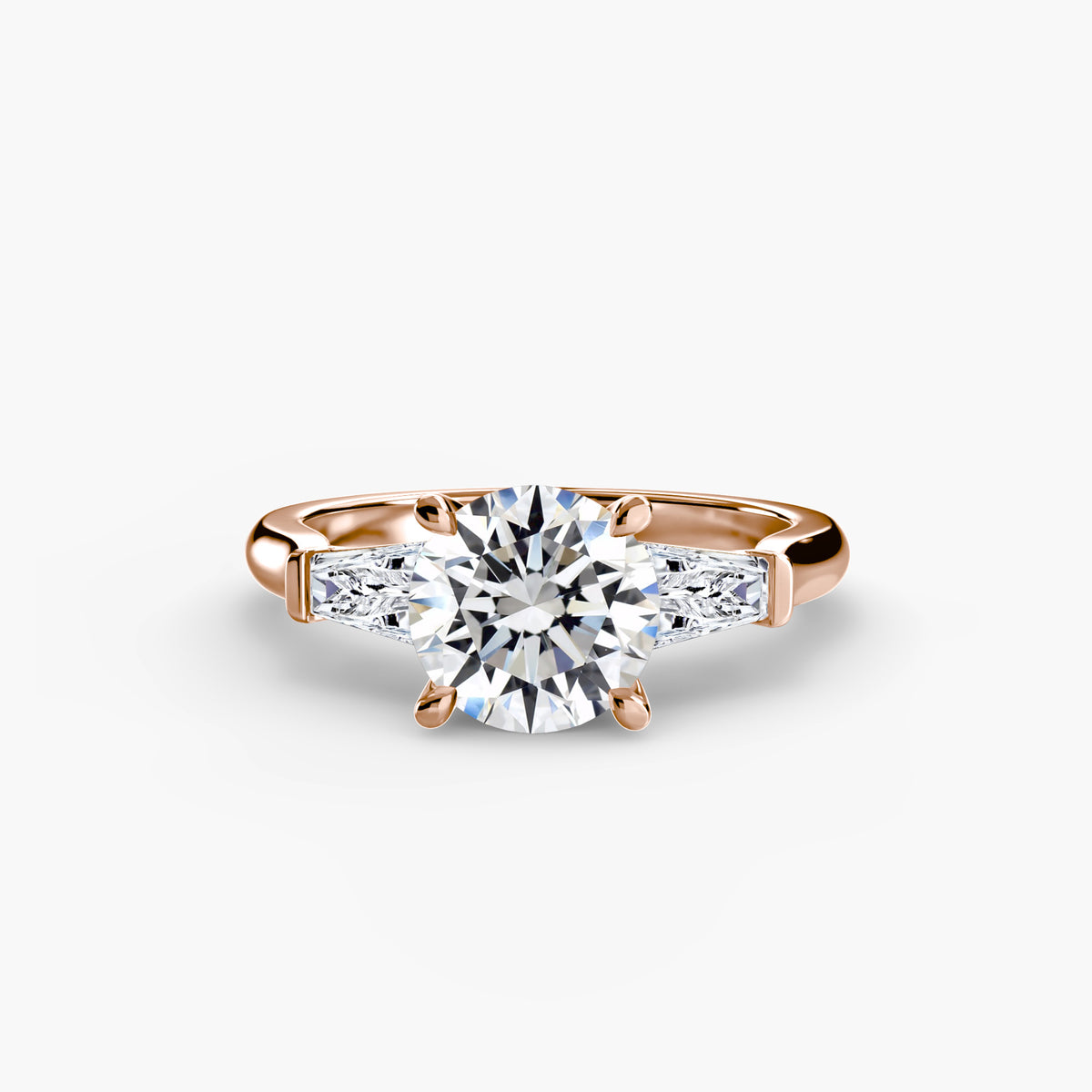 Tapered Baguette Solitaire Engagement Ring – The Noémie