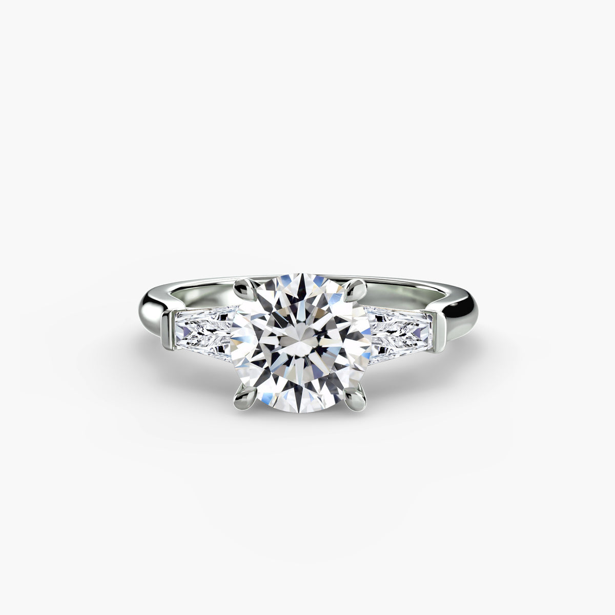 Tapered Baguette Solitaire Engagement Ring – The Noémie