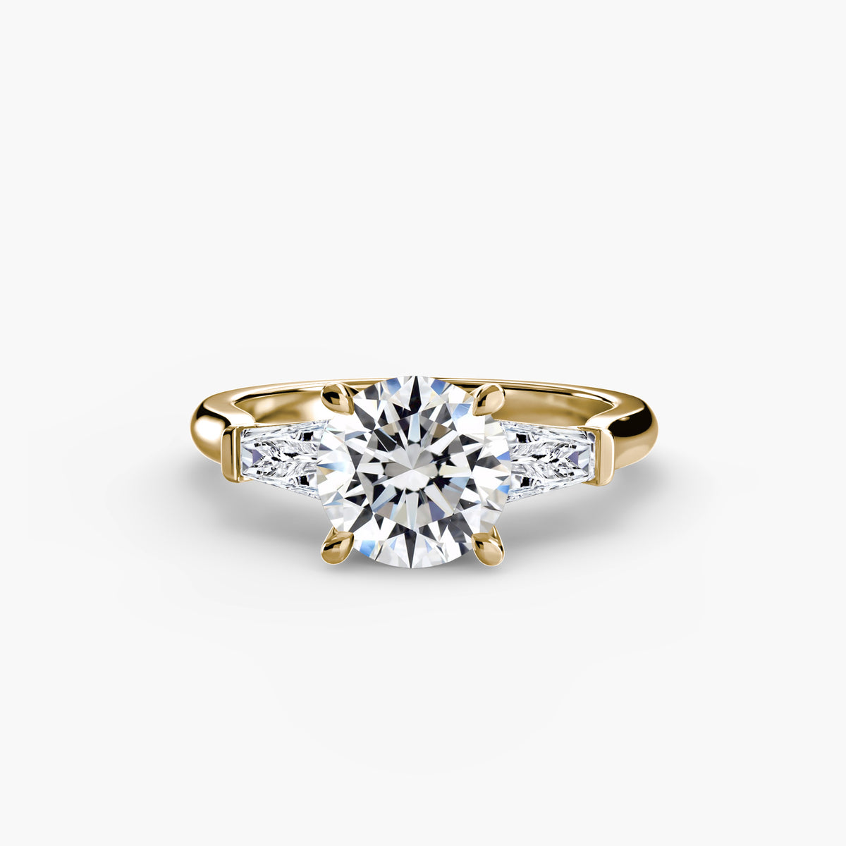 Tapered Baguette Solitaire Engagement Ring – The Noémie