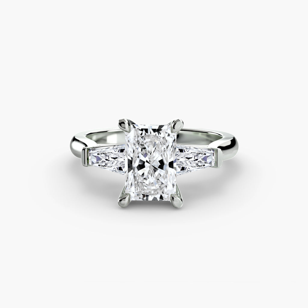 Baguette Three-Stone Engagement Ring – The Solène