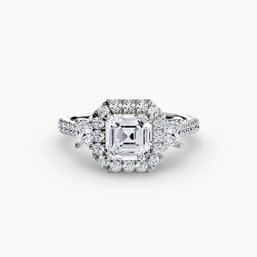 Halo Pavé Engagement Ring – The Marielle