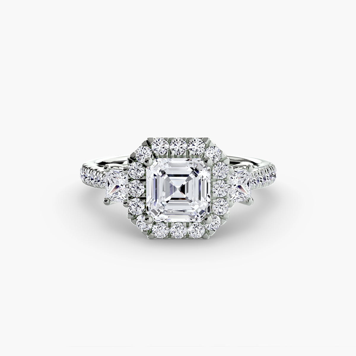 Halo Pavé Engagement Ring – The Marielle