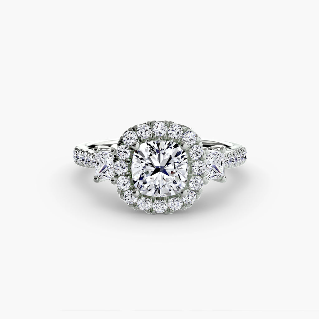 Halo Pavé Engagement Ring – The Marielle