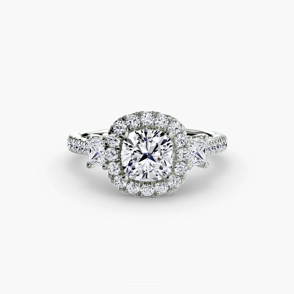 Halo Pavé Engagement Ring – The Marielle