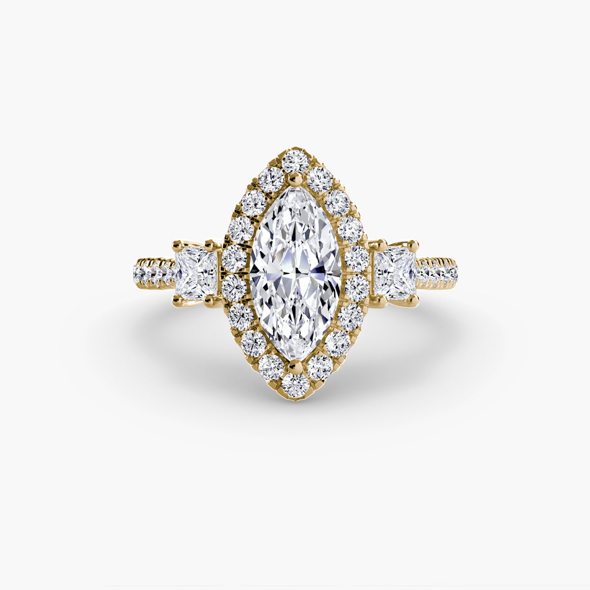 Halo Pavé Engagement Ring – The Marielle