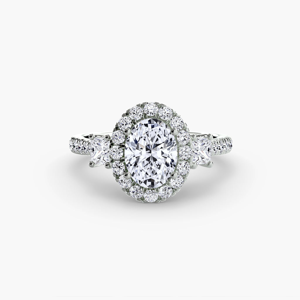 Halo Pavé Engagement Ring – The Marielle