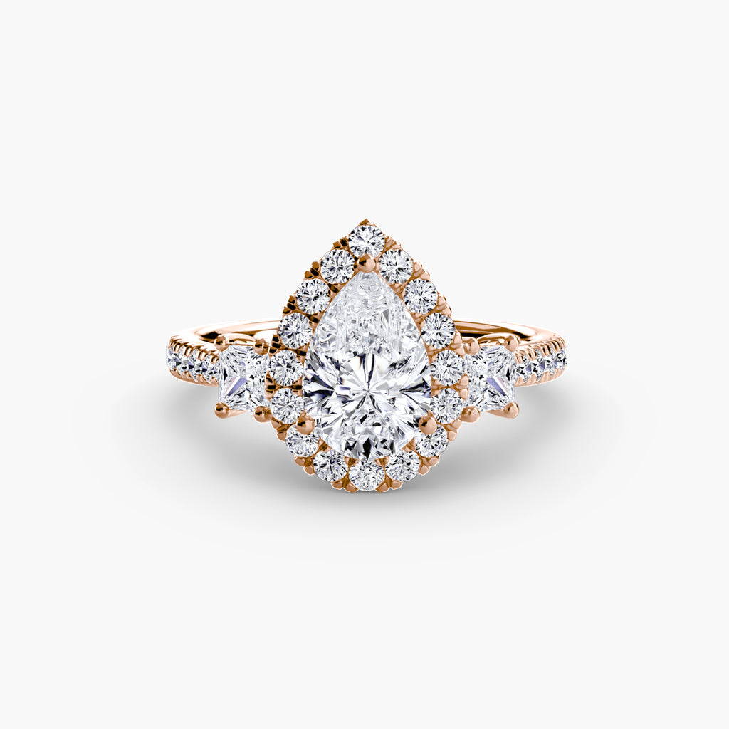 Halo Pavé Engagement Ring – The Marielle