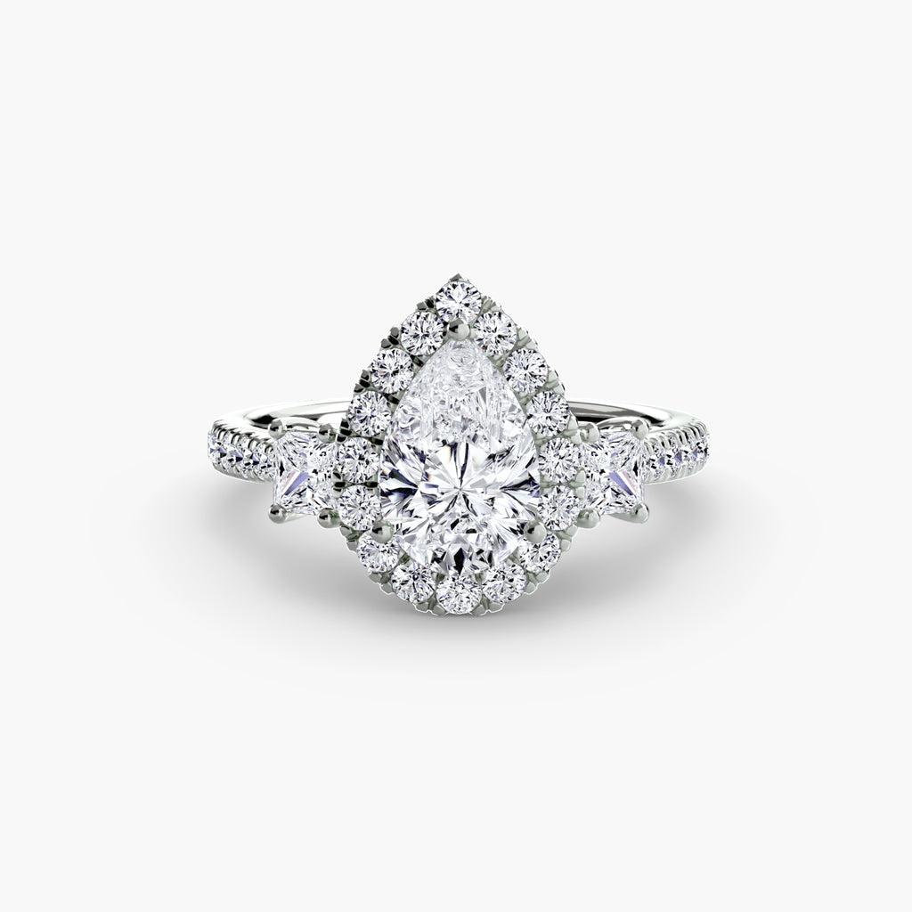 Halo Pavé Engagement Ring – The Marielle