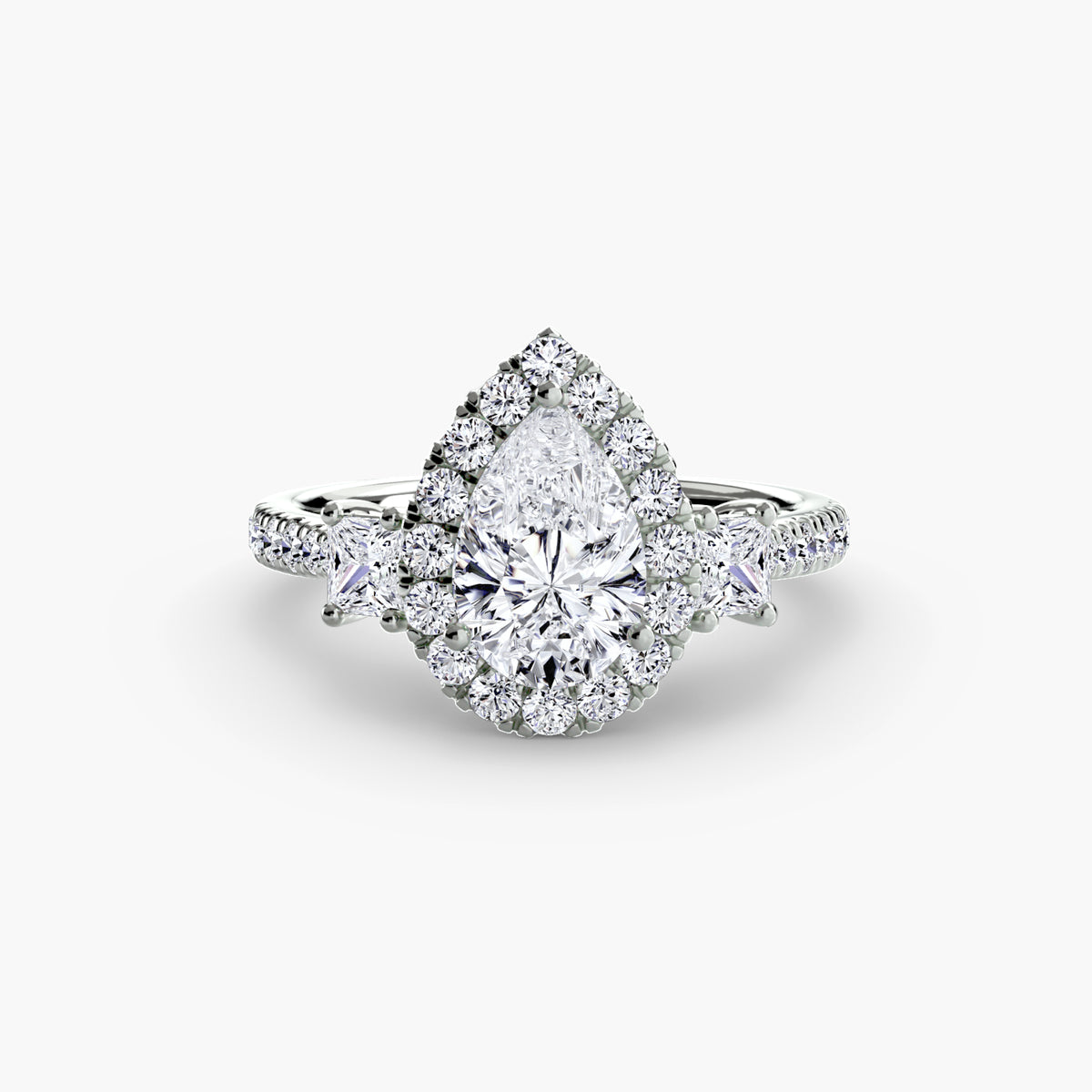 Halo Pavé Engagement Ring – The Marielle