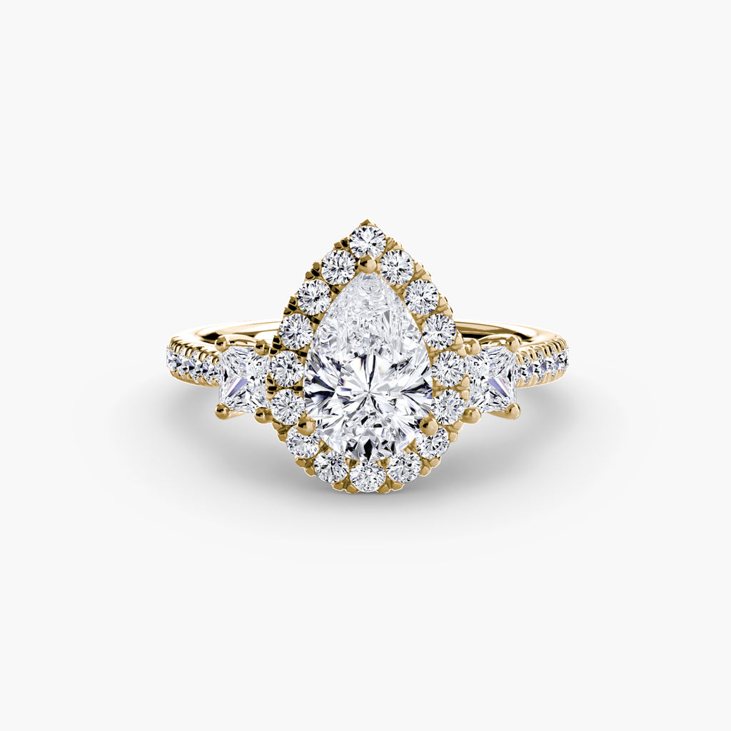 Halo Pavé Engagement Ring – The Marielle