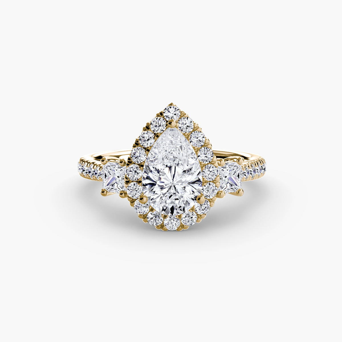 Halo Pavé Engagement Ring – The Marielle