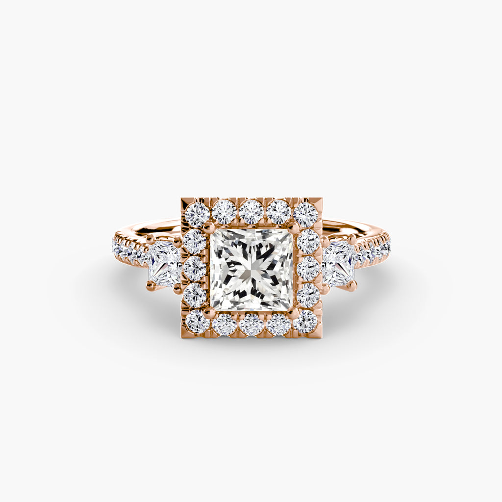 Halo Pavé Engagement Ring – The Marielle