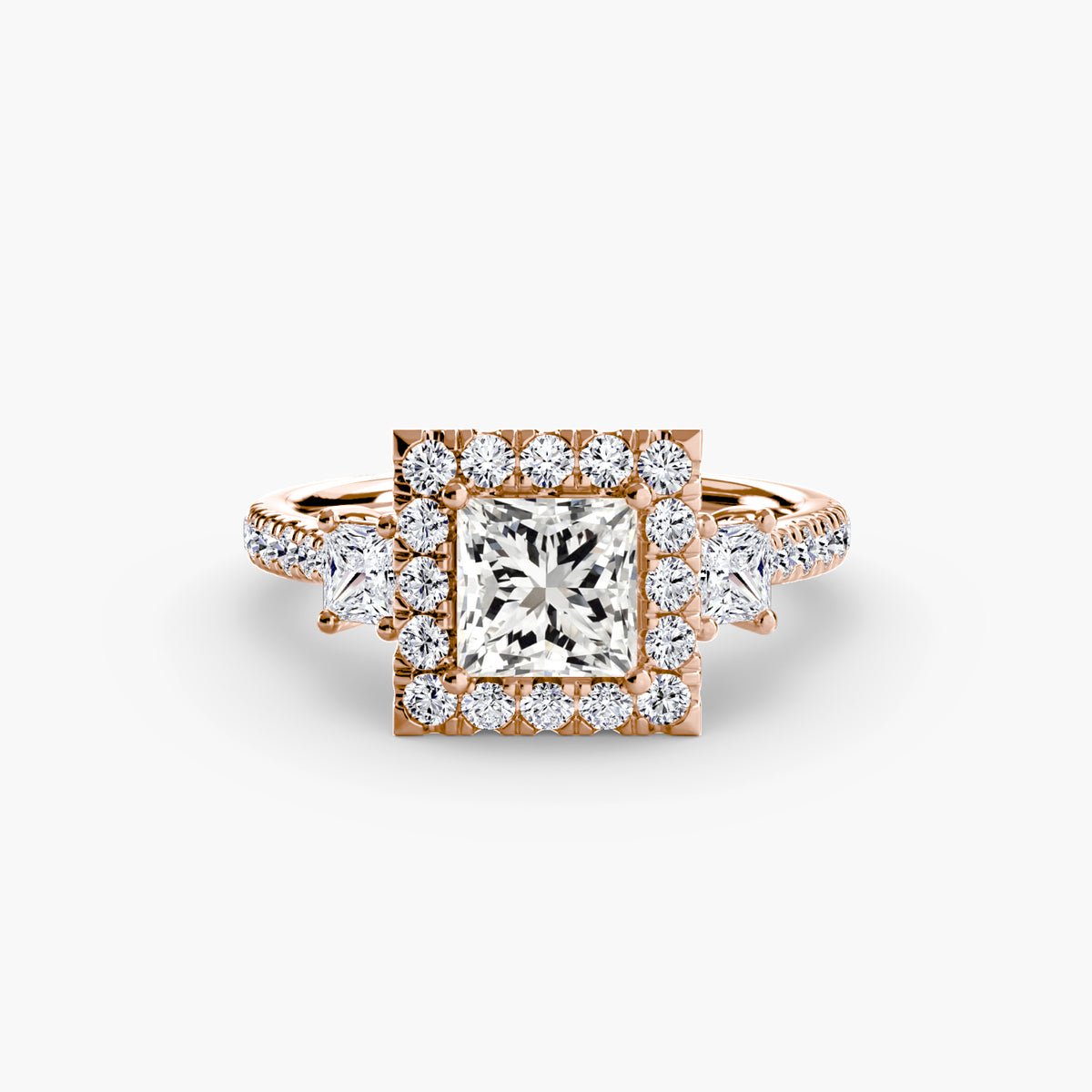 Halo Pavé Engagement Ring – The Marielle
