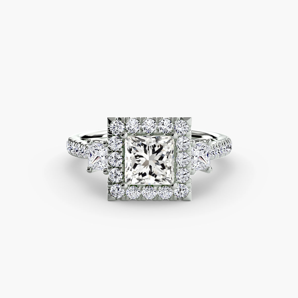 Halo Pavé Engagement Ring – The Marielle