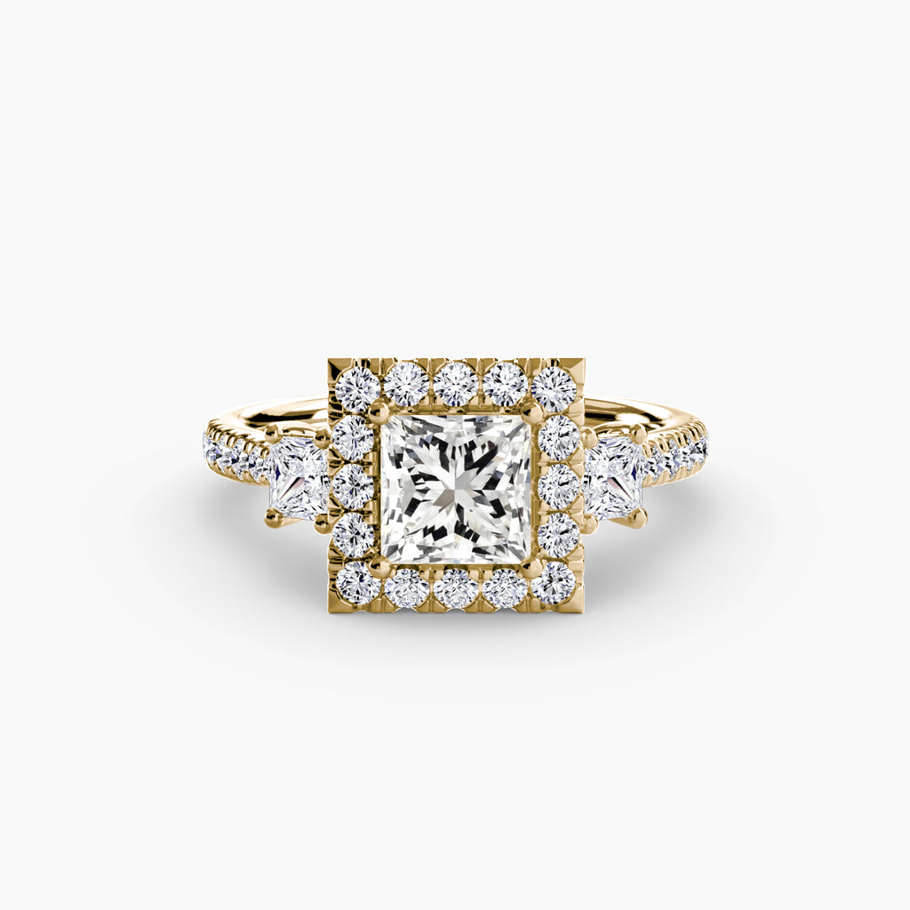 Halo Pavé Engagement Ring – The Marielle
