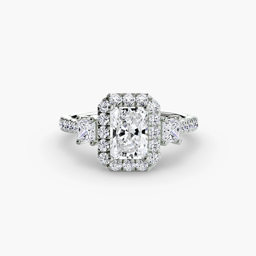 Halo Pavé Engagement Ring – The Marielle